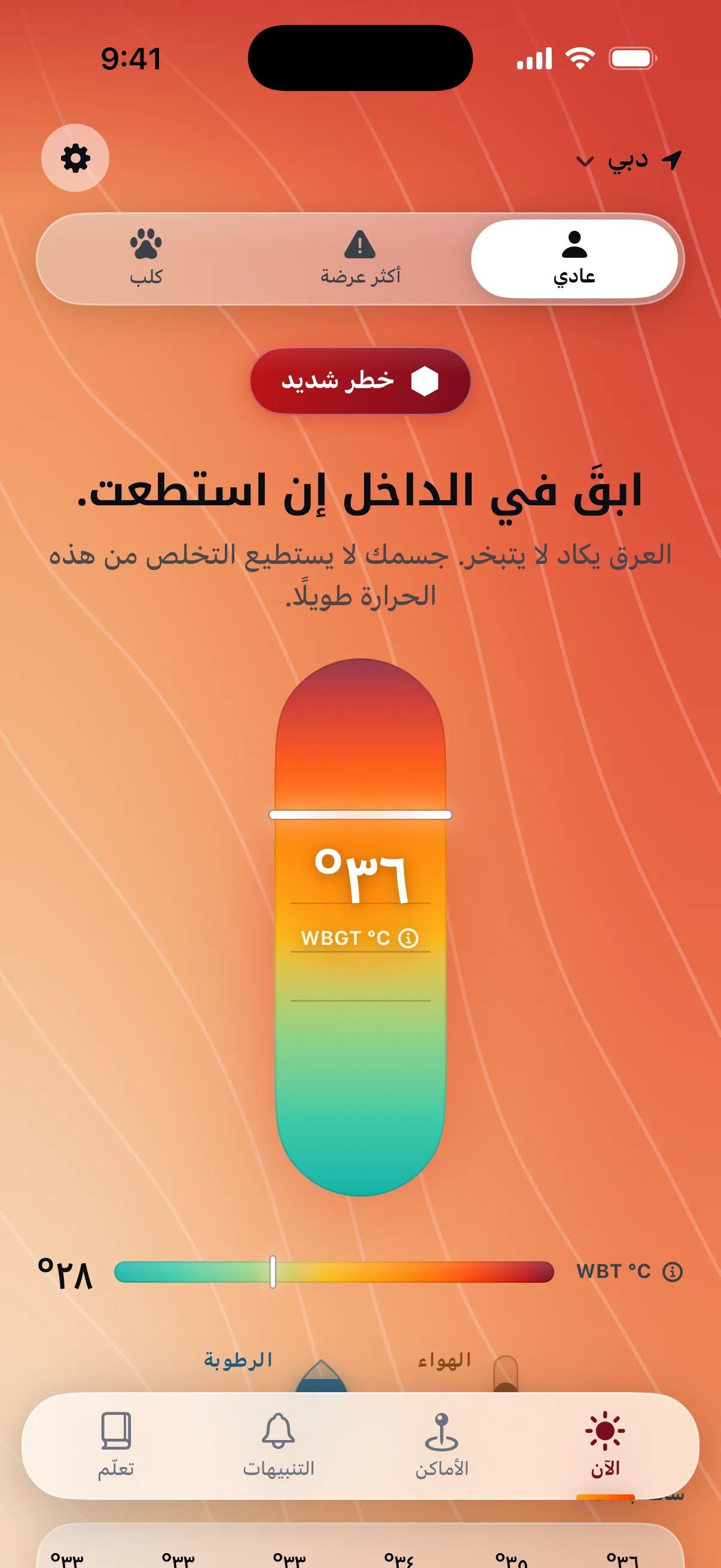 WBGT على جسمك